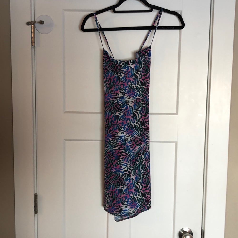 Collusion Mini Multicolor Silk Dress